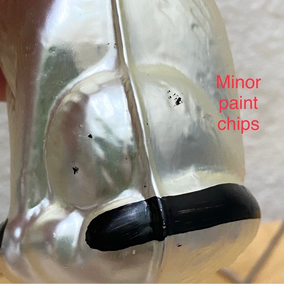 Vintage Christborn White Cat with Red Bow Hand Blown Glass Christmas Ornament - Picture 13 of 15